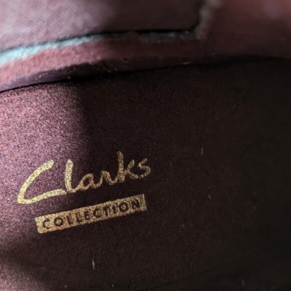 Clarks Crystal Quartz Suede Wedge Boots EUC Size 7W S2903 - Picture 10 of 12